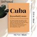 Cuba Definition Painting Poster, Warm-toned Typographic Poster, Showcases Rich Cuban Cultural Charm, Ideal For Living Room, Study And Home Wall Decor_maomaolike.com
