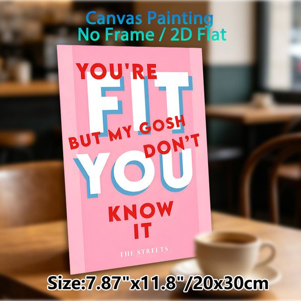 Inspirational Quote Typography Painting Poster, Vibrant Pink Retro Typographic Poster, Eye-catching Motivational Word Art, Ideal For Bedroom, Living_maomaolike.com