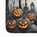 Black Pug Spooky Halloween Memory Foam Kitchen Mat Machine Washable Anti-Fatigue Mat Cushion Comfort Bath Mat Or Kitchen Rug_maomaolike.com