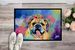 English Bulldog Hippie Dawg Doormat Front Door Mat Indoor Outdoor Rugs For Entryway, Non Slip Washable Low Pile, 24H X 36W_maomaolike.com