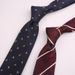 Men's polyester striped flower fashion business formal tie groom wedding formal tie men 7cm wholesale_maomaolike.com
