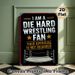 Wrestling Fan Themed Painting Poster, Retro Typographic & Wrestling Ring Scene Poster, Bold Fan Statement Design, Ideal For Game Rooms, Home_maomaolike.com
