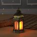 Vintage Hexagonal Lantern With LED Flame Light - Decorative Christmas Candle Holder For Home, Party & Holiday Decor_maomaolike.com