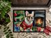 French Bulldog Cozy Christmas Doormat Front Door Mat Indoor Outdoor Rugs For Entryway, Non Slip Washable Low Pile, 24H X 36W_maomaolike.com