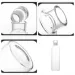 Glass Water With Leak-Proof Lid, Reusable Eco-Friendly Drinking Bottle Travel Mug For Drinks And Sauces_maomaolike.com