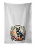 Norwegian Elkhound And Flowers Kitchen Towel Set Of 2 White Dish Towels Decorative Bathroom Hand Towel For Hand, Face, Hair, Yoga, Tea, Dishcloth, 19 X 28", White_maomaolike.com
