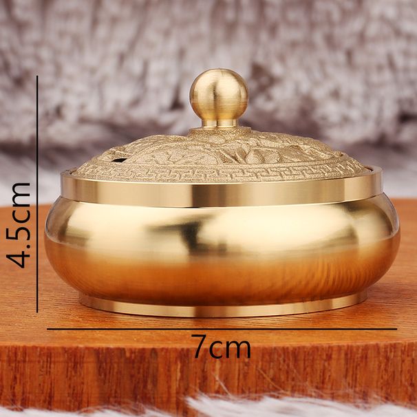 Brass Pisces Burner Lotus Indoor Living Room Fireproof Cotton Gourd Incense Holder Metal Craft Ornament Wholesale_maomaolike.com