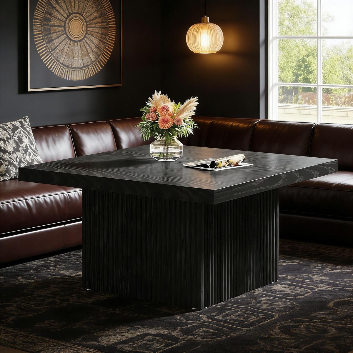 Square Coffee Table, 31.5-Inch Wood Center Table Cocktail Table_maomaolike.com