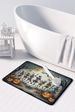 Dancing Skeletons Spooky Halloween Memory Foam Kitchen Mat Machine Washable Anti-Fatigue Mat Cushion Comfort Bath Mat Or Kitchen Rug_maomaolike.com