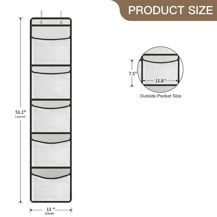 Hot Sale 5-compartment Multi-function Storage Bag Door Back Finishing Large Non-woven Storage Hanging Bag 10-compartment Storage Bag_maomaolike.com