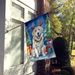 Great Pyrenees Christmas Reindeer House Flag Large Porch Sleeve Pole Decorative Outside Yard Banner Artwork Wall Hanging, Polyester, House Size, Multicolor_maomaolike.com