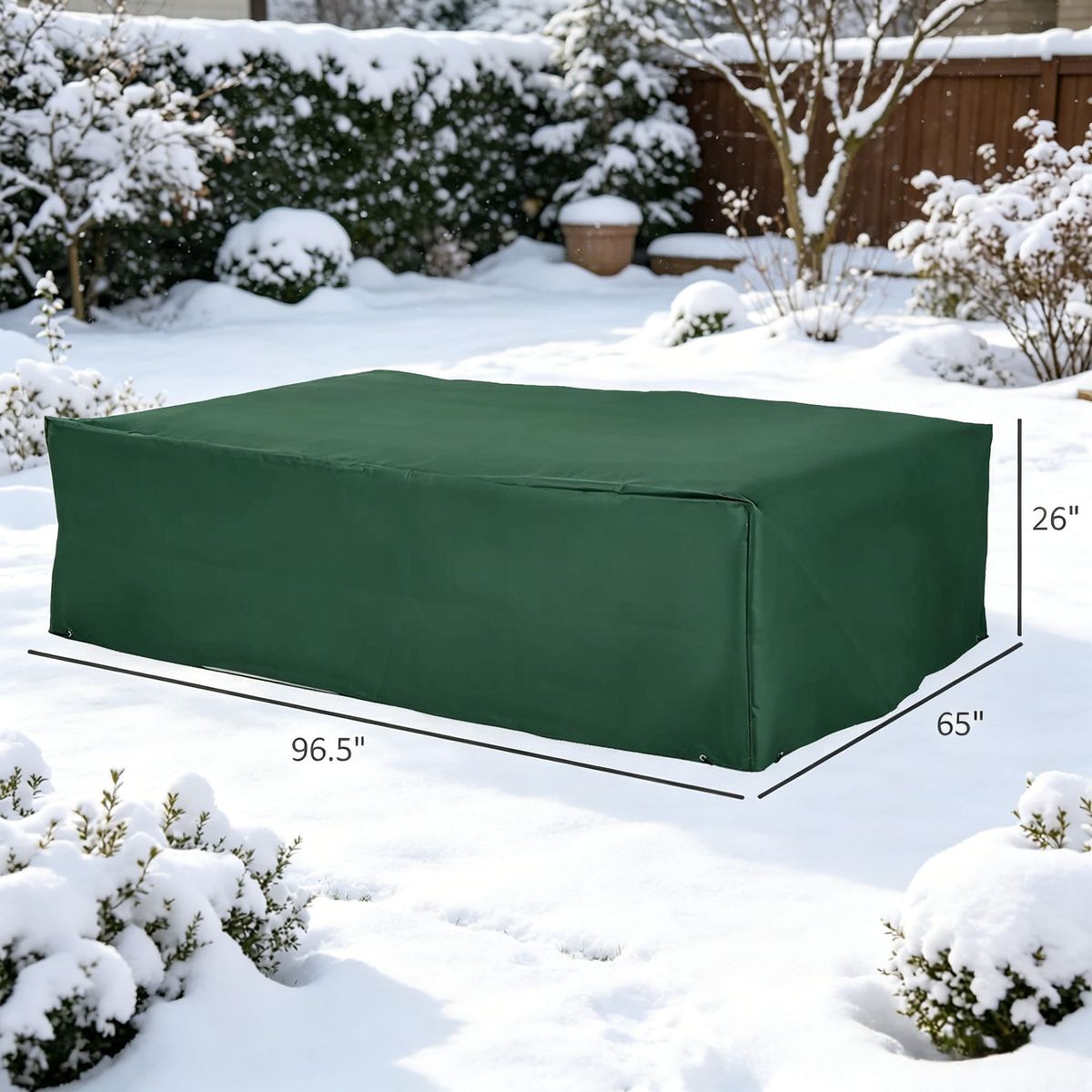 97" X 65" X 26" Heavy Duty Outdoor Sectional Sofa Cover, Waterproof Patio Furniture Cover_maomaolike.com