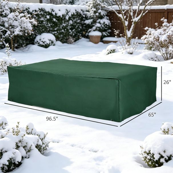 97" X 65" X 26" Heavy Duty Outdoor Sectional Sofa Cover, Waterproof Patio Furniture Cover_maomaolike.com