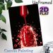 Red Nail Polish & Gem Painting Poster, Glamorous Sparkling Close-up Scene Poster, Eye-catching Glossy Design, Ideal For Beauty Salon, Bedroom Wall_maomaolike.com