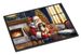 Tibetan Spaniel And Santa Claus Doormat Front Door Mat Indoor Outdoor Rugs For Entryway, Non Slip Washable Low Pile, 24H X 36W_maomaolike.com