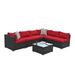 Patio Furniture PE Wicker & Tempered Glass Table_maomaolike.com