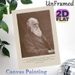 Charles Darwin Portrait With Inspirational Quote Painting Poster, Vintage Sepia-toned Classic Portrait Poster, Motivational Quote Design For_maomaolike.com