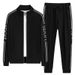 Men's Clothing sports suit men's spring and autumn sweatshirt outdoor running leisure two piece suit loose trend plus size jacket_maomaolike.com