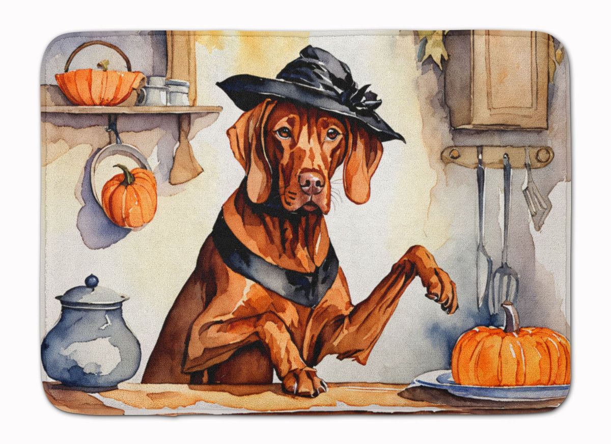 Vizsla Fall Kitchen Pumpkins Memory Foam Kitchen Mat Machine Washable Anti-Fatigue Mat Cushion Comfort Bath Mat Or Kitchen Rug_maomaolike.com