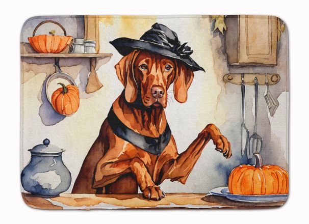 Vizsla Fall Kitchen Pumpkins Memory Foam Kitchen Mat Machine Washable Anti-Fatigue Mat Cushion Comfort Bath Mat Or Kitchen Rug_maomaolike.com