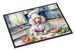 White Poodle The Chef Doormat Front Door Mat Indoor Outdoor Rugs For Entryway, Non Slip Washable Low Pile, 24H X 36W_maomaolike.com