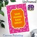 Paisley Typography Painting Poster, Vibrant Pink Paisley Pattern With Bold Orange Framed Cheerful Text Poster, Uplifting Warm Decor Ideal For Home_maomaolike.com