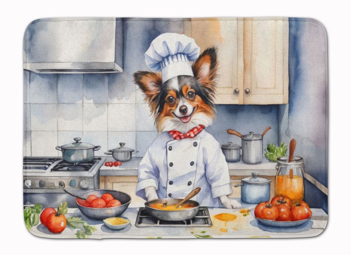 Papillon The Chef Memory Foam Kitchen Mat Machine Washable Anti-Fatigue Mat Cushion Comfort Bath Mat Or Kitchen Rug_maomaolike.com