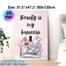 Beauty & Makeup Themed Painting Poster, Sparkly Pink Glamorous Cosmetic & Handbag Scene Poster, Motivational Quote Design Ideal For Beauty Salon_maomaolike.com