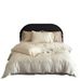 Quilt Luxurious Sophisticated Jacquard 60S Tencel Four-piece Set, Summer Cool Ice Silk White Bed Sheet And Duvet Cover_maomaolike.com