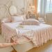 Non-Slip Quilted Skirt Three-Piece Set Two-in-One Fitted Sheet Single Piece Four Seasons Korean Style Fresh Pastoral Bed Cover_maomaolike.com