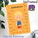 German Body Parts Painting Poster, Warm-toned Cartoon-style Body Parts Labeling Poster, Educational Visual Aid For German Language Learning, Suitable_maomaolike.com