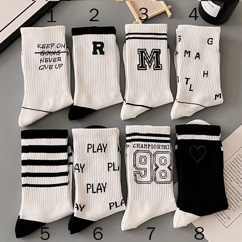 Unisex Socks Female ins Hipster high appearance level Mid-tube socks Student Sport Mid-tube socks couple socks_maomaolike.com
