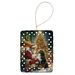 Bernese Mountain Dog And Santa Claus Porcelain Ornament Christmas Tree Hanging Decorations For Home Christmas Holiday, Rectangle, Gift, Multicolor_maomaolike.com