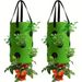 PE Hanging Strawberry Planting Bag Wall-Mounted Planting Bag Hanging Multi-Port Plant Bag Decorative Balcony Courtyard Garden_maomaolike.com