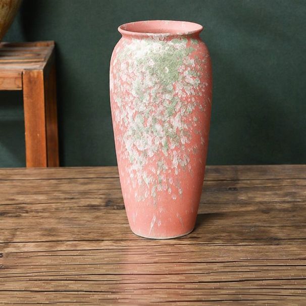 Modern Chinese Large Ceramic Vase H30CM, Oriental Tabletop Flower Pot Living Dining Bedroom Desktop Home Decor Ornament_maomaolike.com