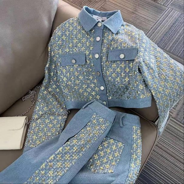 Women's Clothing Design Short Lady Jacket Retro Slim Pants Two piece Suit_maomaolike.com