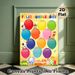 Birthday Calendar Painting Poster, Vibrant Cartoon Animal & Balloon Themed Poster, Practical Design To Track Monthly Birthdays, Ideal For Office_maomaolike.com