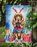 English Cocker Spaniel Christmas Reindeer Garden Flag Mailbox Flag Decorative Yard Flag Banner Outside Patio Artwork Yard Flower Beds, Garden Size, Multicolor_maomaolike.com