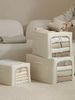 Dual Open Oxford Cloth Storage Box With Steel Frame, Stackable Foldable Clothes Organizer Bin For Wardrobe Quilt Blanket_maomaolike.com
