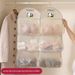 3 Layer Breathable Hanging Storage Organizer With Clear View Mesh Door For Kitchen Closet Sundries Fabric Wall Pocket_maomaolike.com