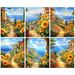 PhotoCustom Full Round Diamond Seaside Sunflower Path Scenery Diamond Embroidery Wall Decor Personalized Gift_maomaolike.com