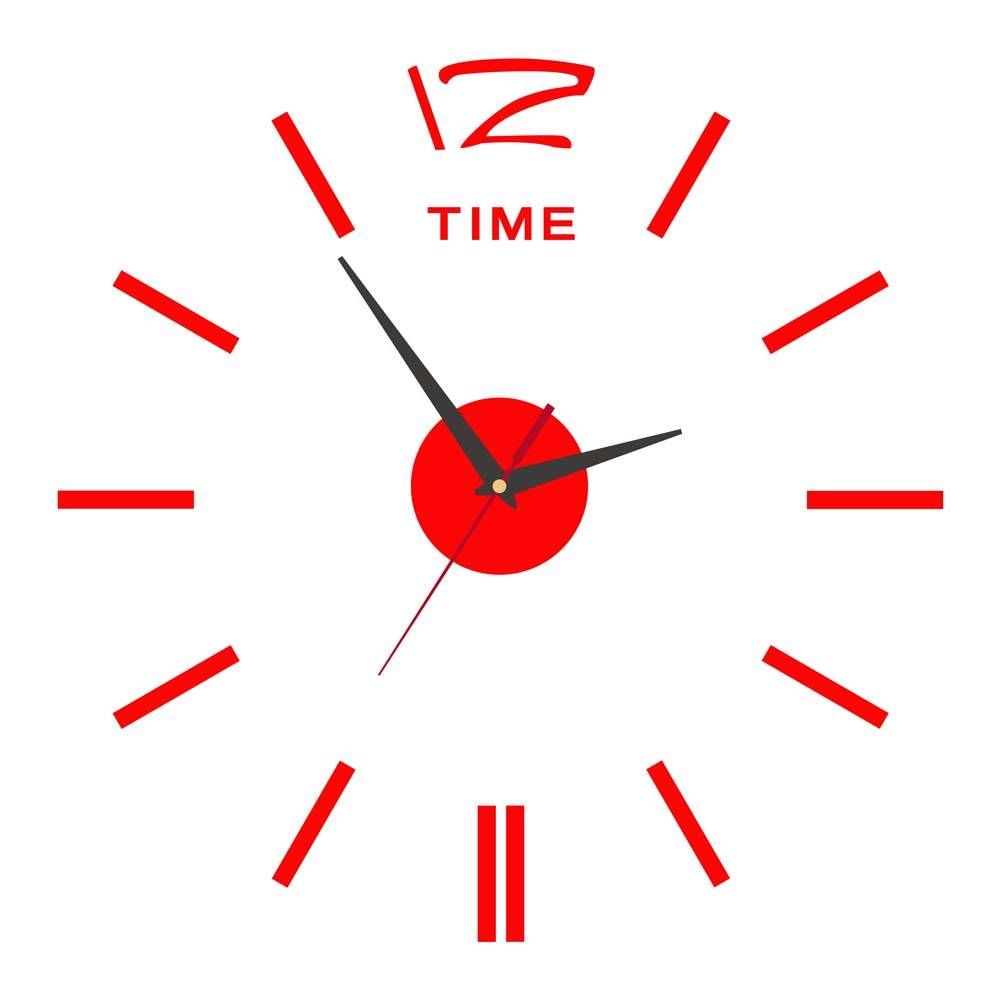 Acrylic Frameless Wall Clock Simple Creative Living Room Bedroom No Punch Clock Diy Personalised Mute Decorative Wall Sticker Clock_maomaolike.com