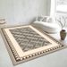 Living Room Rug Large Size Gorgeous Gold Frame Design Bedroom Rug Plush Thickened Machine Washable Thickened Underlay Interior Decorative Rug_maomaolike.com