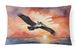 Birds, Birds, Birds Throw Pillow Throw Pillow For Indoor Couch Bed Outdoor Patio Washable, Pelican Fiery Sunset 7511,12Hx16W_maomaolike.com
