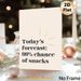 Snack Forecast Painting Poster, Minimalist Typographic Slogan Poster, Lighthearted Humorous Design Brings Playful Vibe, Ideal For Kitchen, Dining Room_maomaolike.com