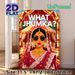Indian Wedding Themed Painting Poster, Vibrant Stylized Desi Bride With Statement Jhumkas & Sunglasses Poster, Eye-catching Cultural Design Ideal For_maomaolike.com