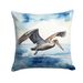 Pelican Diving Throw Pillow Machine Washable, Indoor Outdoor Decorative Pillow For Couch, Bed Or Patio, 14Hx14W_maomaolike.com