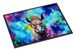 Hippie Animal Rhinoceros Doormat Front Door Mat Indoor Outdoor Rugs For Entryway, Non Slip Washable Low Pile, 24H X 36W_maomaolike.com