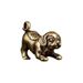 Vintage Copper-Plated Lucky Fortune Zodiac Pet Dog Ornament Keychain Small Copperware Wholesale_maomaolike.com