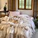 Summer Ice Silk Quilt Cover French-style Romantic Floral Lyocell Cotton Four-piece Set, Spring-summer Cool Vintage-style_maomaolike.com